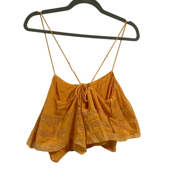 Free People Home Again Crop Cami‎ Orange Size XS - Picture 3 of 11